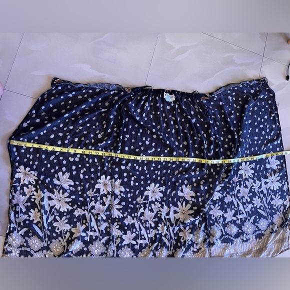 Vintage Paquette  Byer California maxi skirt floral black Size M - Picture 13 of 13